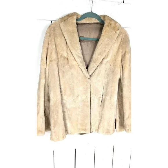 Vintage genuine fur coat jacket - Picture 4 of 6